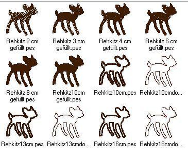 Stickdatei Reh Rehkitz Doodle + Appli image number 3