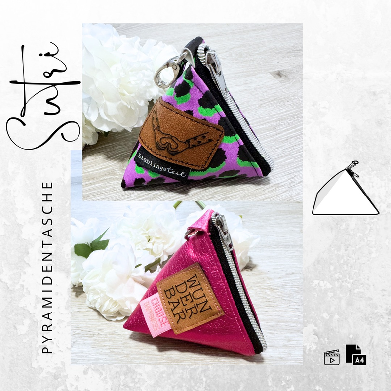 Pyramidentasche SUTRI + Videoanleitung Ebook Schnittmuster image number 1