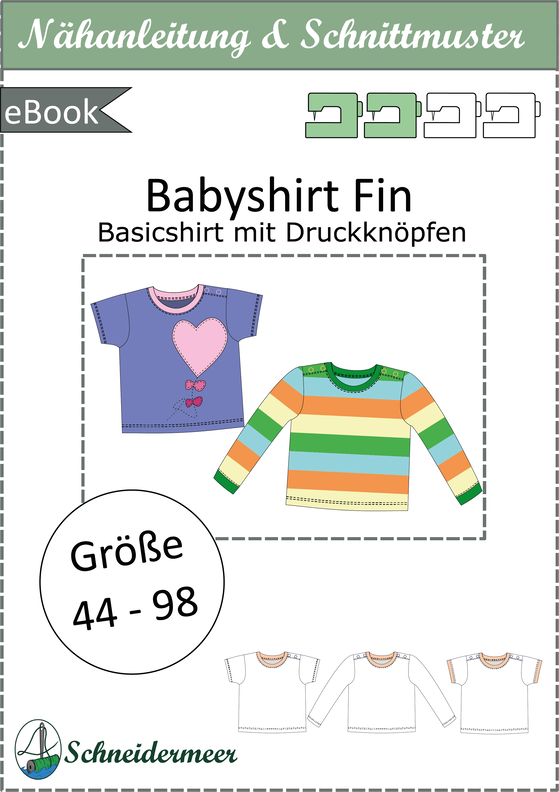 Fin – Babyshirt aus Jersey mit Knopfleisten Gr. 44–98 A4+A0 image number 8