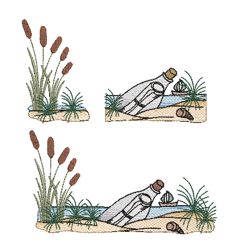 Stickdatei Flaschenpost  image number 8