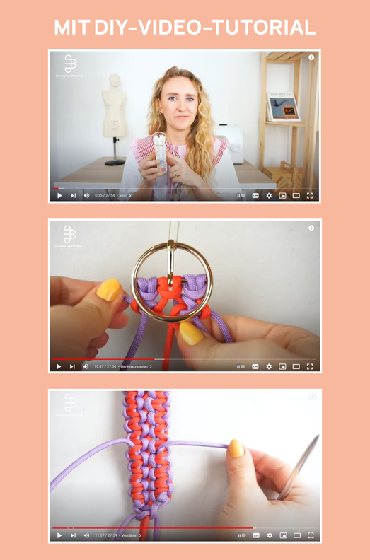 Makramee Gürtel zum Knoten inklusive Videoanleitung image number 3