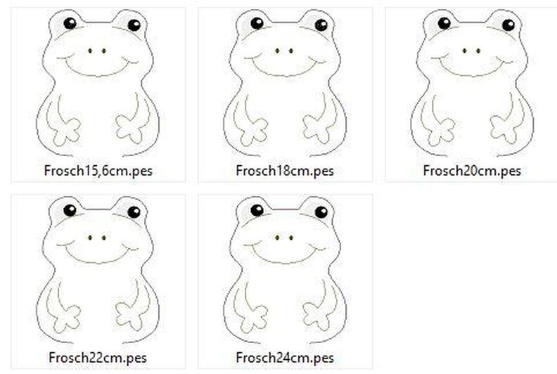 Frosch ITH 15cm bis 24cm Stickdatei  image number 6