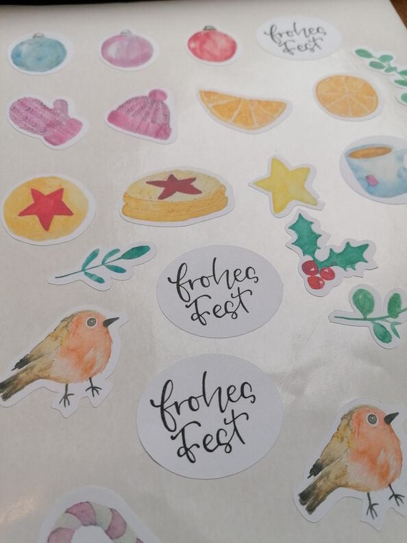 Plotterdateien & Printables Set "Frohe Weihnachten Aquarell" image number 4