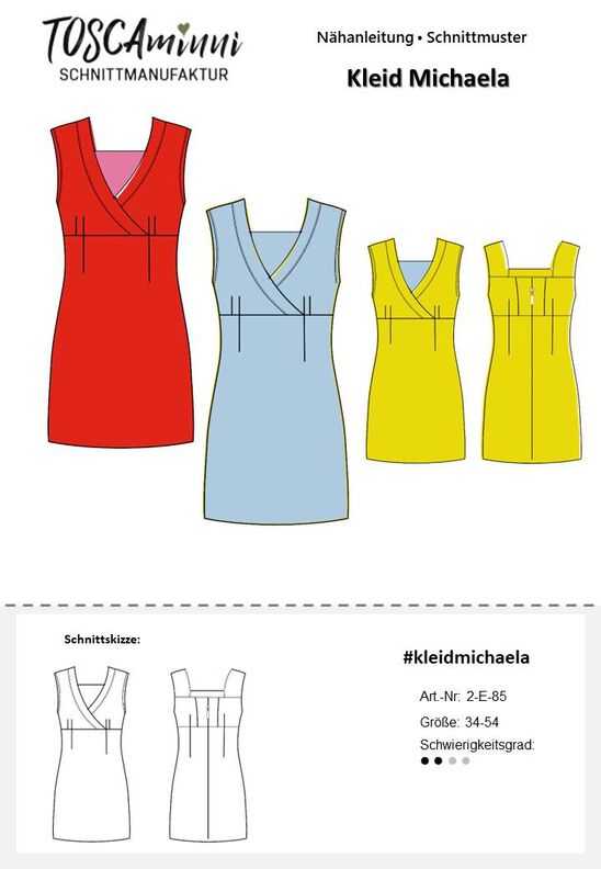 Schnittmuster Damen Kleid Michaela Gr. 34-54 image number 2