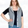 Daria Sweatjacke/Weste mit Knöpfen und Kapuze BU 80-116 thumbnail number 6