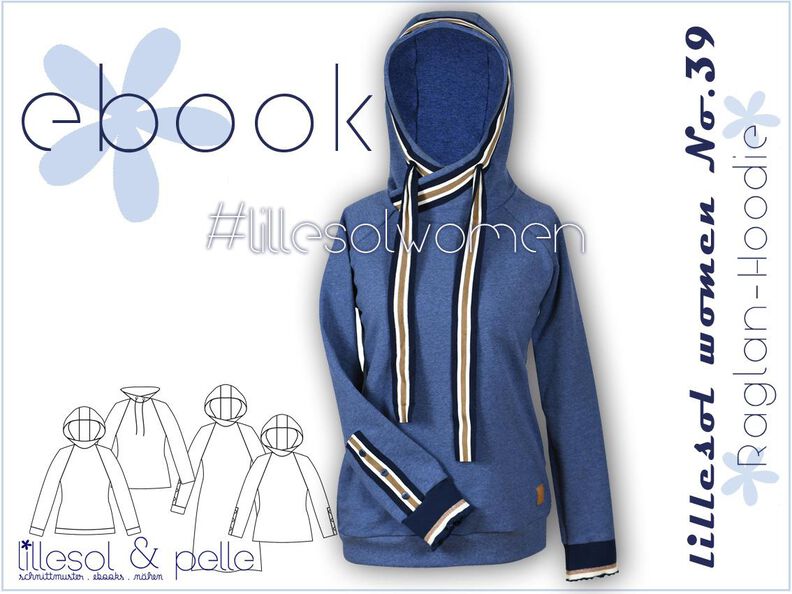 Ebook / Schnittmuster lillesol women No.39 Raglan-Hoodie image number 1