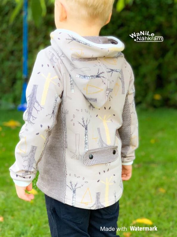 Sweatjacke Signore mit Kapuzenerweiterung FunkelRosa image number 9
