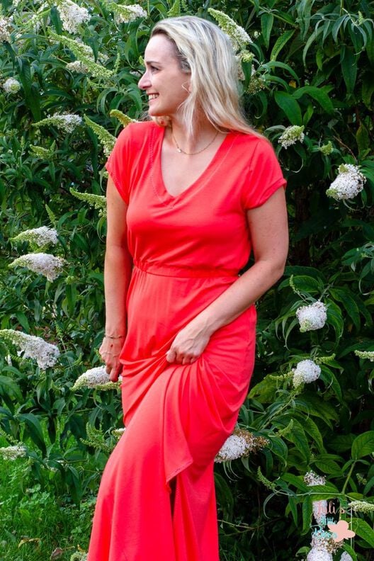 Kleid, Maxikleid "JULI", Schnittmuster Gr. 158-46 image number 6