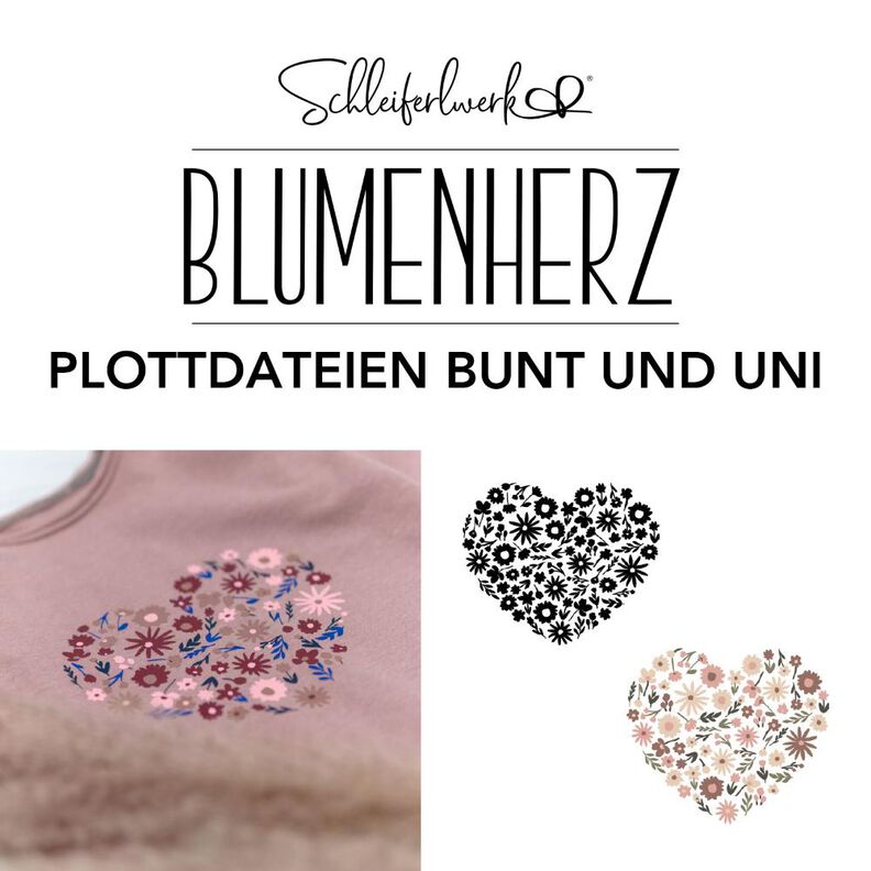 Plotterdatei Blumenherz | Schleiferlwerk  image number 1
