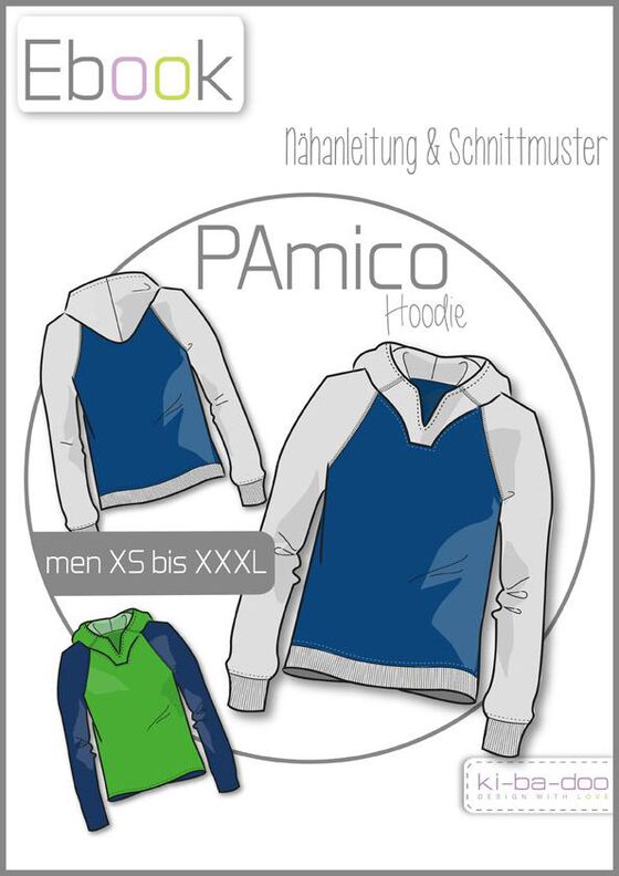 Ebook/Nähanleitung Raglan-Hoodie PAMICO Herren Gr. XS - XXXL image number 1