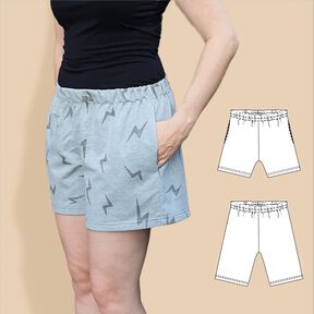 Lockere Damen Shorts „Alex“ mit Gummizug Gr. 34-50, A4+A0