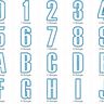10cm Buchstaben schmal + Zahlen Stickdatei Alphabet Zahl thumbnail number 3