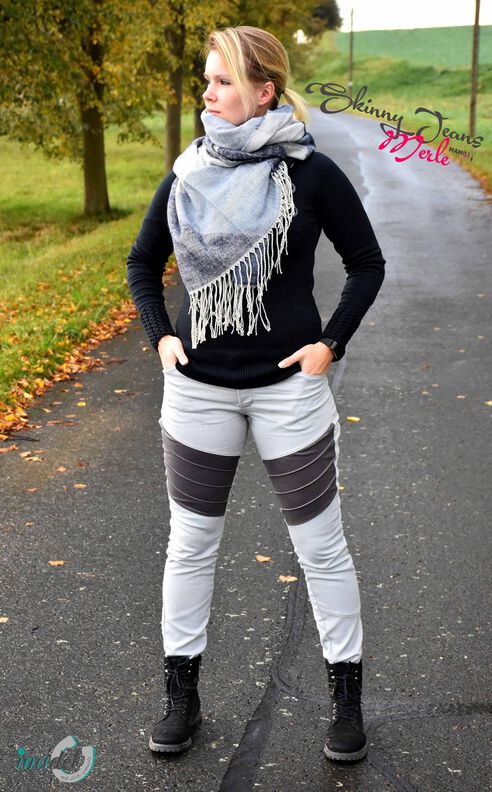 E-Book Skinny Jeanshose Merle Gr. 30-48 image number 2