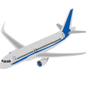 Flugzeug Stickdatei 