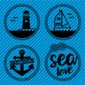 Plotterdatei »It’s Nautical!« – Set Badges (4er) thumbnail number 1