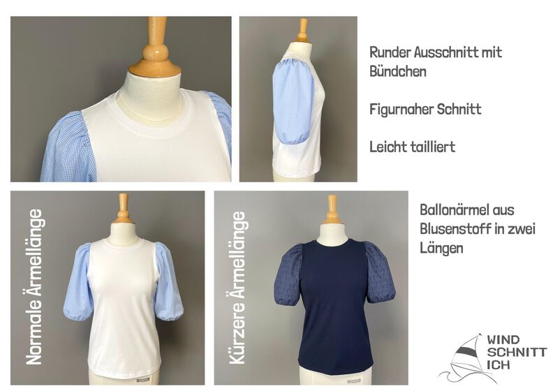 Blusenshirt Bella | T-Shirt | Luftige Ballonärmel image number 3