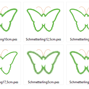 einfacher Schmetterling Stickdatei 