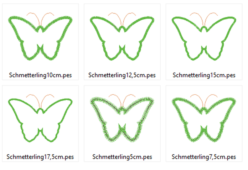 einfacher Schmetterling Stickdatei  image number 2