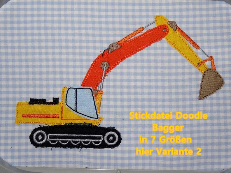 Bagger Doodle Stickdatei image number 2