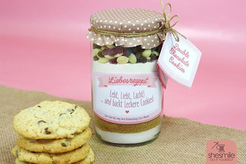 Backmischung Cookies im Glas (Rezept und Druckvorlage) image number 2
