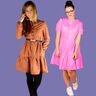 Stufenkleid Blusenkleid Knopfleiste LANGKAH ♥ Gr. XS-XXL thumbnail number 4