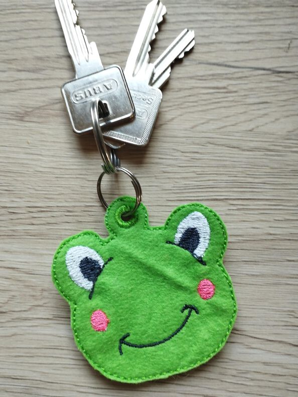 Stickdatei Frosch Anhänger Schlüsselanhänger image number 6