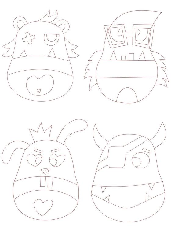 Applikation - 4 Monster Applikationen image number 3