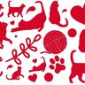 Katzen Liebe Silhouette - Stickdatei - mit Herz thumbnail number 3