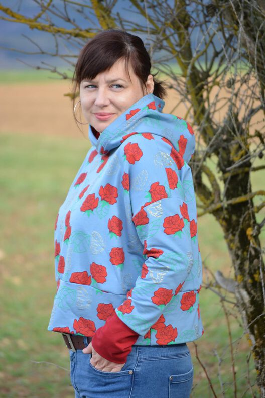 Kurzer Sweater (34-58) SALVIA Damen Schnittmuster Hoodie image number 6