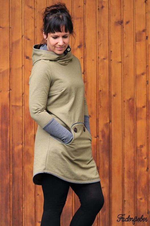 Knopfliebe für Damen Hoodie und Kleid Größe 32-46 image number 5