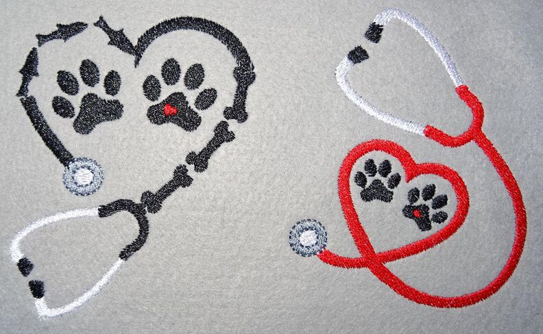 Stickdatei - Tierarzt Stethoskop Tierliebe image number 3