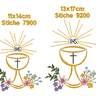 Stickdatei Kreuz Kommunion Blumen SET thumbnail number 2