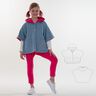 Paula  Schnittmuster Poncho wendbar mit Kapuze und Ärmel  thumbnail number 1