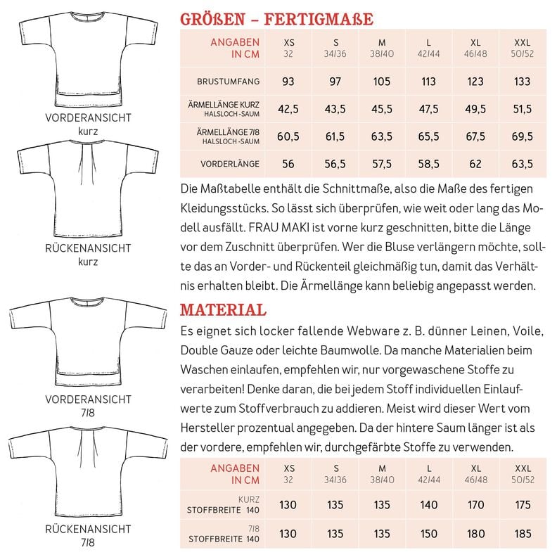 FRAU MAKI - Bluse mit Quetschfalte XS-XXL image number 11