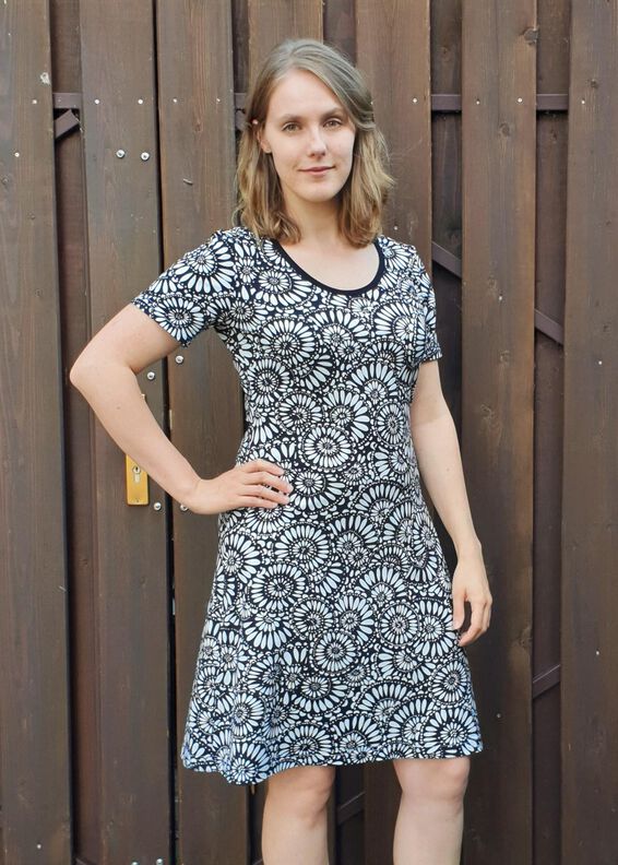 Lola - enges Jerseykleid, 4 Ärmellängen, BU 80-116 A4+A0 image number 2