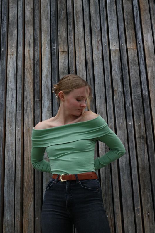 Schulterfreies Langarmshirt "Helga" - Gr. 34 - 46 image number 4