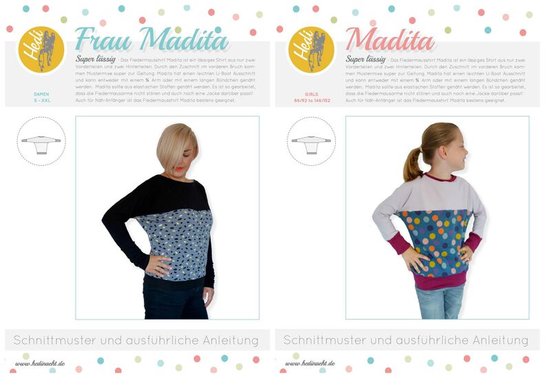 SET: Fledermausshirt Frau Madita und Madita  image number 1