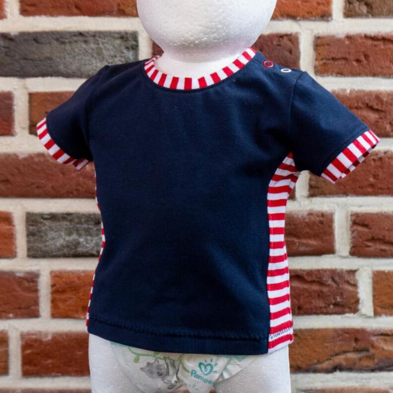 Lia – Baby Shirt mit Rüsche und Knopfleiste Gr. 56-98, A4+A0 image number 1