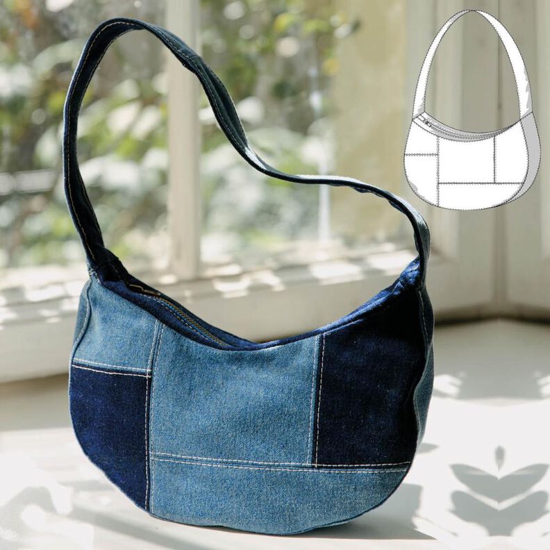 Patchwork Tasche Schnittmuster Schultertasche image number 1