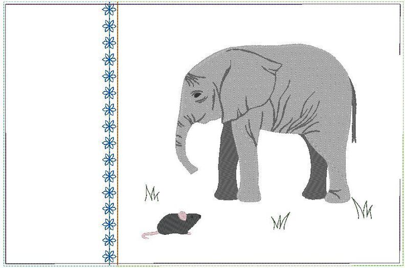 Elefant real inkl. Kissen ITH Stickdatei Maus image number 2