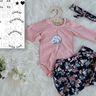 Newborn LOU SET Bodys ,k. Hose, Haarband +gratis Plott-Datei thumbnail number 9