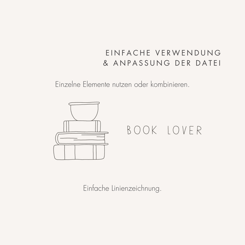 Plotter- und Laserdatei "BOOK LOVER" SVG PNG image number 3