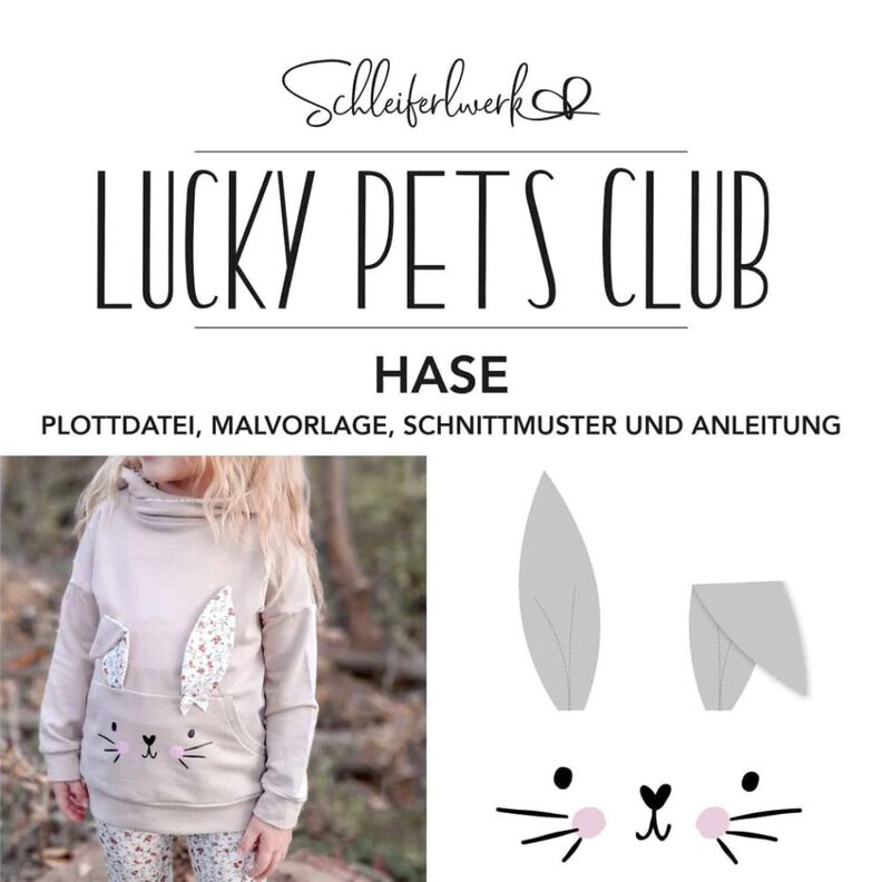 Plotterdatei Lucky Pets Club – Hase | Schleiferlwerk image number 1