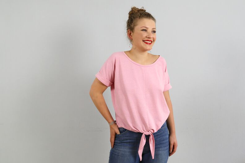 FRAU BILLE - luftiges Knotenshirt mit Ärmelaufschlag XS-L image number 4