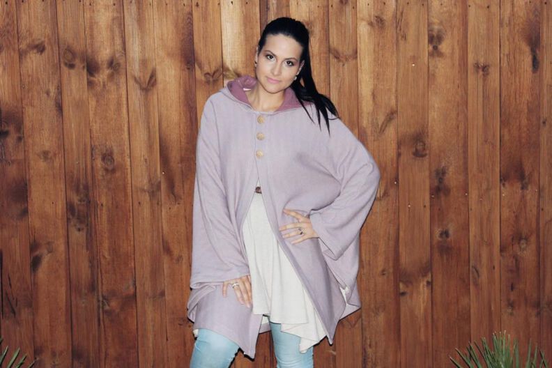 Damen Cape Poncho Hoodie Cardigan LAYAK ♥ Gr. XS-XXXL image number 3