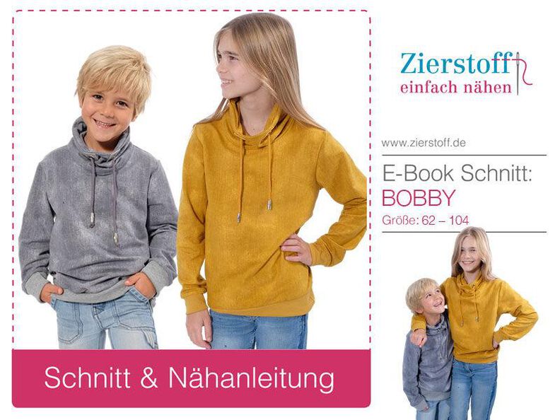 Sweatshirt "BOBBY" Nähanleitung und Schnitt Gr. 62 - 104 image number 2