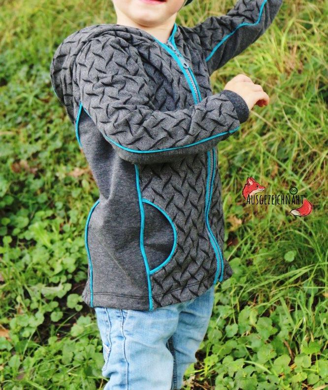 Sweatjacke Signore mit Kapuzenerweiterung FunkelRosa image number 7