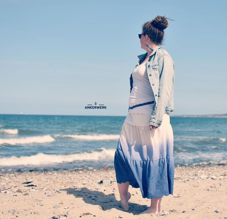 *Ladies Boho Skirt* Stufenrock mit Passe Gr. 32-56, Rock image number 8