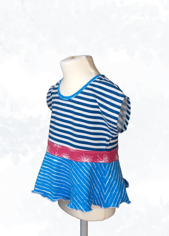 Sommerkleid und Shirt „Evina“ für Kinder Gr. 92-164, A4+A0 image number 4