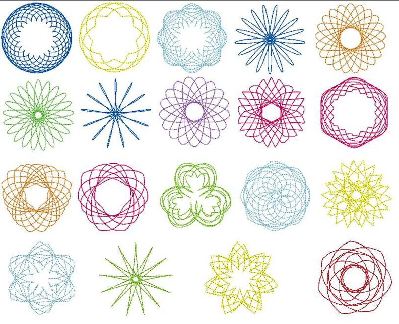 Stickdatei 49 Zirkel Mandala Blumen 11 - 13cm Teil 1 image number 10